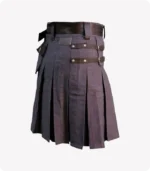 Heavy Duty Denim And Leather Kilt