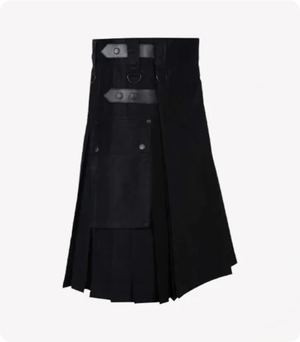 LAUTREAMONT GAULTIER Men Black Utility Kilt