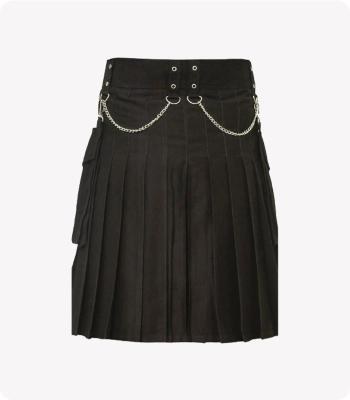 Famous Cargo Utility Kilt With Golden Chains