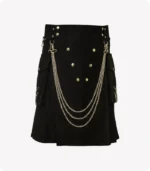 Famous Cargo Utility Kilt With Golden Chains