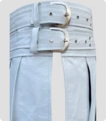 Stylish White Warrior Leather Kilt