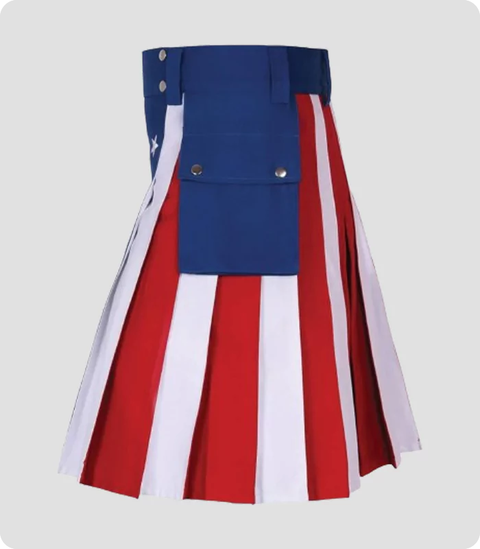 American Flage Designe Hybrid Kilt Back