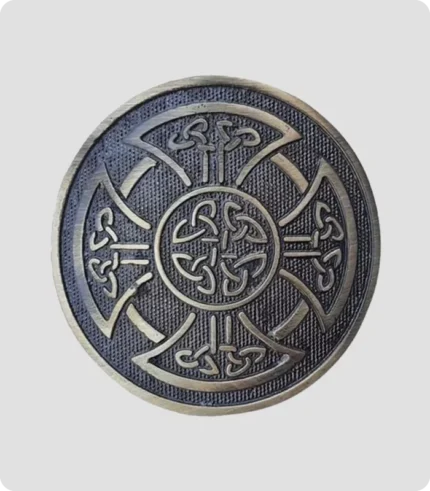 Antique Round Celtic Knot Kilt Belt Buckle