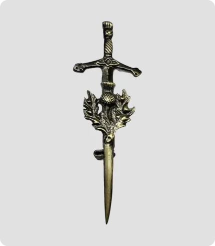 Antique Thistle Sword Kilt Pin