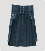 Beautiful Black Denim kilt Back