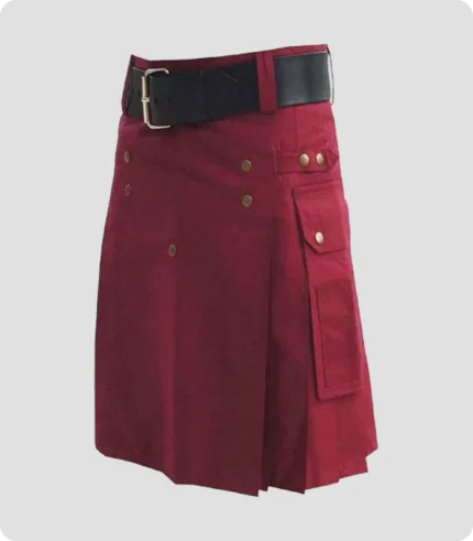 Beautiful Burgundy Utility Kilt