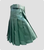 Beautiful Green Leather Kilt Side