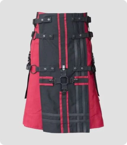 Black & Red Hybrid Utility Kilt