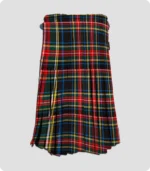 Black Stewart Tartan Kilt Back