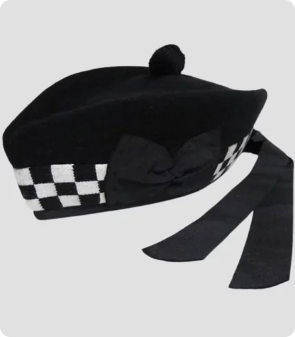 Black & White Dice Glengarry Hat