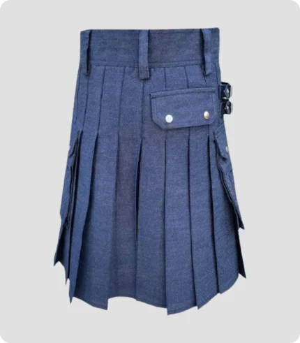 Blue Denim Kilt Back