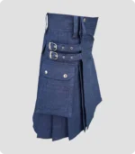 Blue Denim Kilt Side