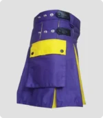 Blue and Yellow Two Tone Hybrid Kilt