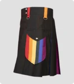 Custom Made Box Pleated Hybrid Kilt Side