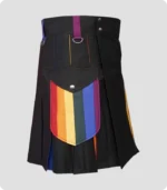 Custom Made Box Pleated Hybrid Kilt Left Side