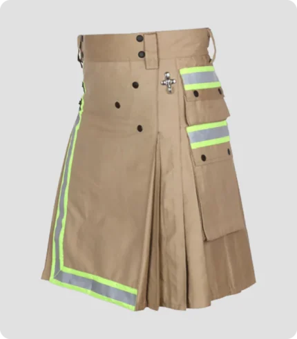 Buy Khaki Utility Kilt Side