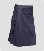 Custom Made Blue Denim Kilt