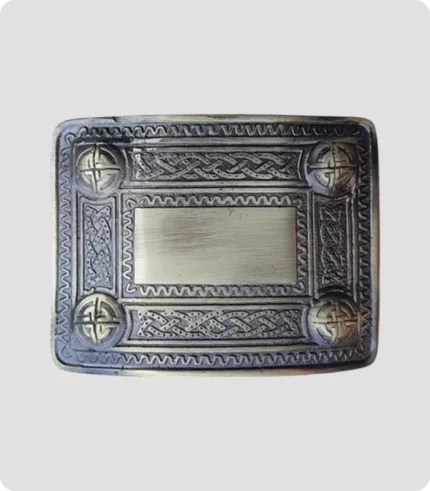 Custom Made Celtic Knot Kilt Belt Buckle Antique