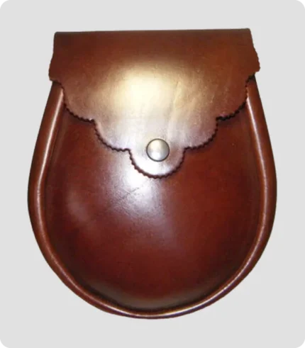 Custom Made Dark Brown Leather Sporran