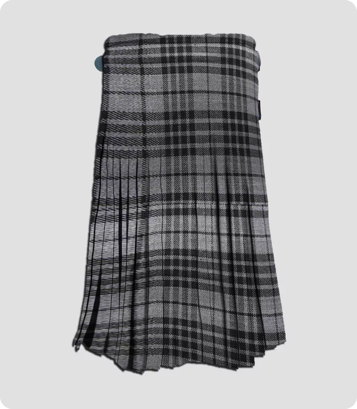 Custom Made Grey Watch Tartan Kilt Back