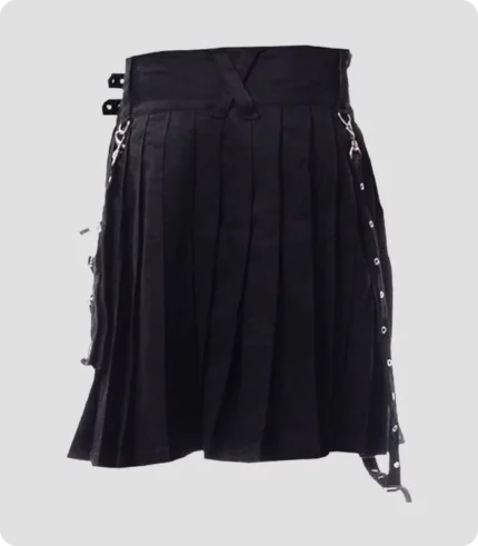 Custome Made Black Utility Kilt Back