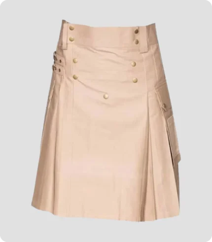 Custome Made Stylish Khaki Kilt