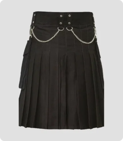 Famous Cargo Utility Kilt With Golden Chains Back