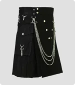 Famous Cargo Utility Kilt With Golden Chains right