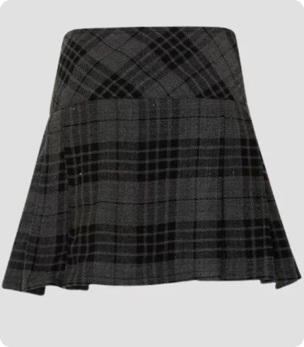 Hamilton Grey Tartan Skirt Back