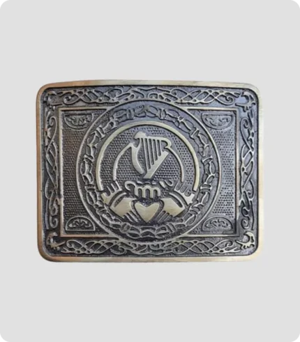 Harp Claddagh Antique Kilt Belt Buckle