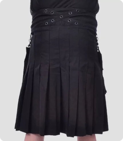 High Quality Black Utility Kilt Back