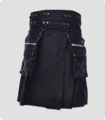 High Quality Black Utility Kilt