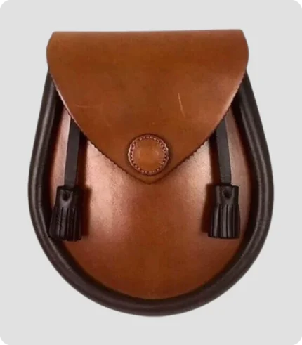 High Quality Brown Leather Sporran