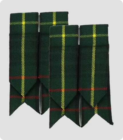 High Quality Gordon Tartan Kilt Flashes