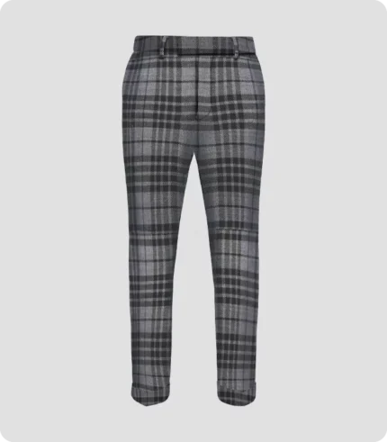 High Quality Grey Watch Tartan Trouser