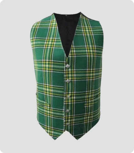 High Quality Irish National Tartan Waistcoat