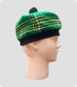 Irish Green Tartan Tam O Shanter Hat