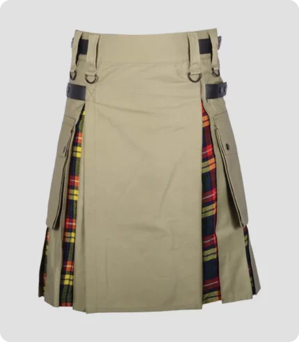 Khaki Cotton Buchanan Hybrid Kilt