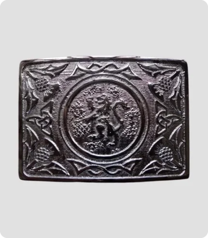 Lion Rampant Enamel Kilt Belt Buckle