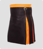 Modern Black And Orange Hybrid Kilt Right Side