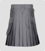 Modern Utility Kilt With Cargo Pocket Back