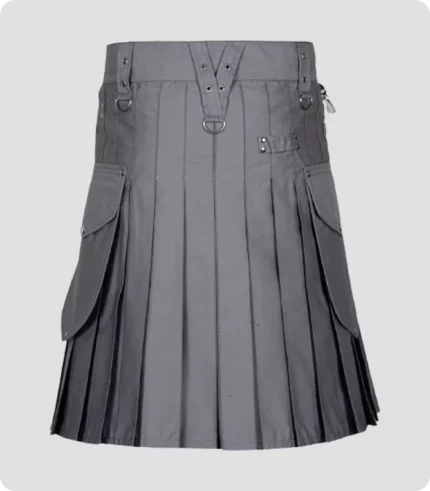 Modern Utility Kilt With Cargo Pocket Back