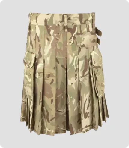 Multi Camouflage Tactical Kilt back