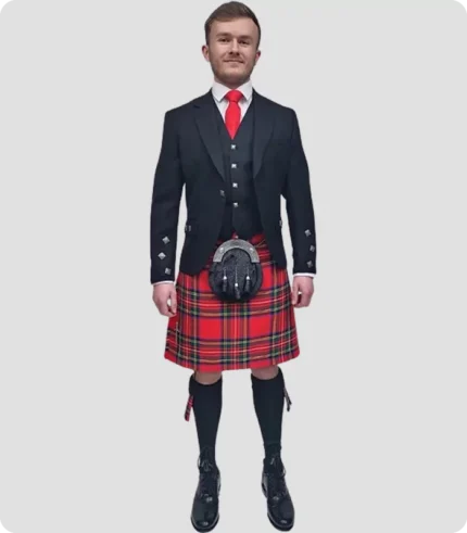 Premium Quality Black Argyle Kilt Outfits