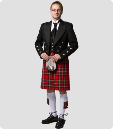 Premium Quality Black Argyle Kilt Outfits For Wedding