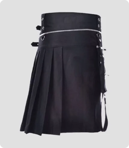 Premium Quality Black Utility Kilt Back