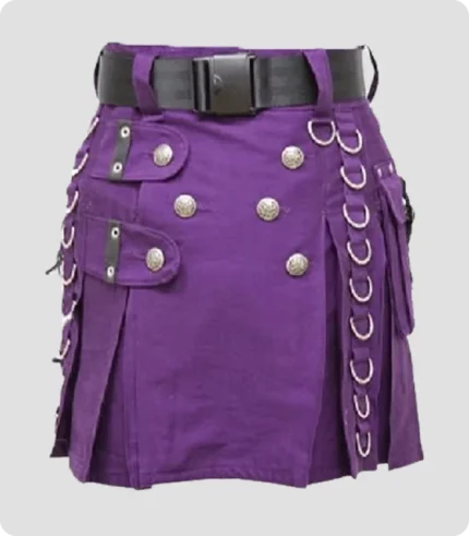 Purple Women Mini Kilt