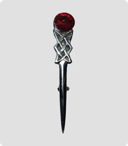 Red Pewter Celtic Knot Kilt Pin