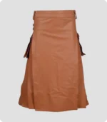 Scottish Brown Leather Utility Kilt