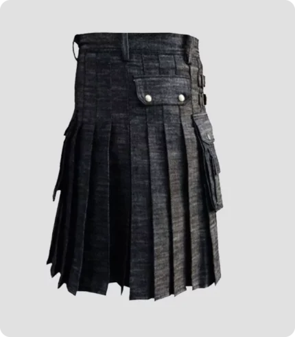 Scottish Denim Utility Kilt Back